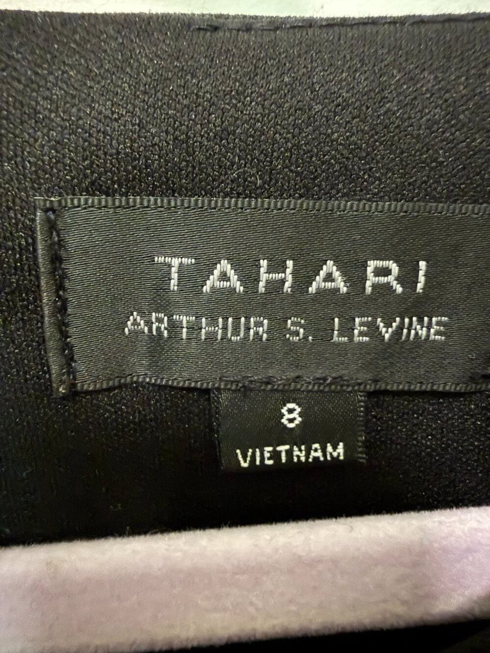 Tahari Black Sheath Dress, Aysmetrical Neckline - Excellent Condition - Size 8 - Picture 4 of 4